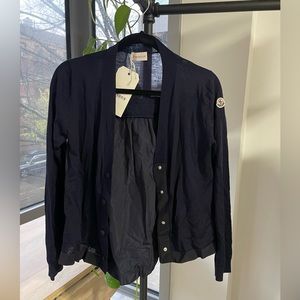 Navy moncler cardigan
